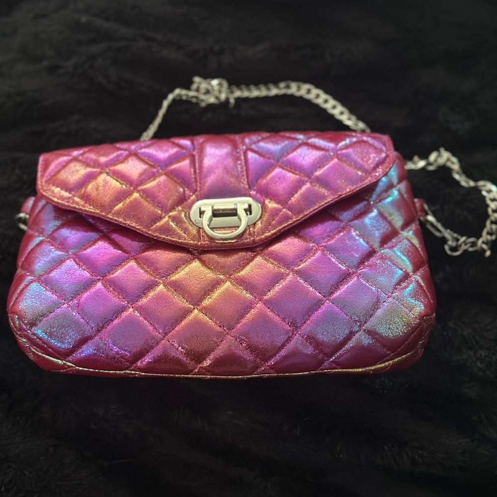 Iridescent Pink Quilted Women's Bag